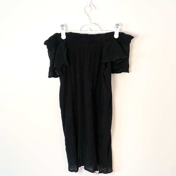 Tobi Mandy Off The Shoulder Black Mini Dress Size Small - Picture 5 of 9